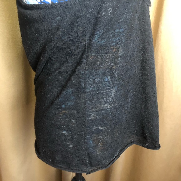 Free People Knit Noodle Strap Tank Top with Leaf Details - Picture 4 of 11